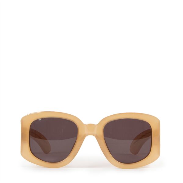 Second hand Dries Van Noten Linda Farrow DVN14 C6 Beige Sunglasses at Labellov