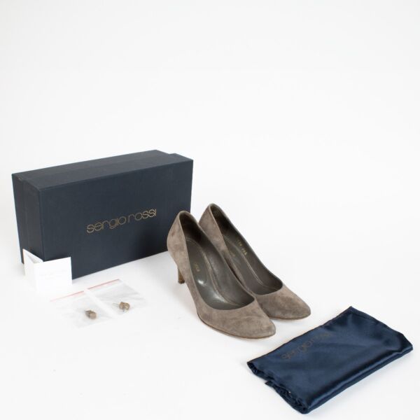Sergio Rossi Grey Pumps - Size 36,5