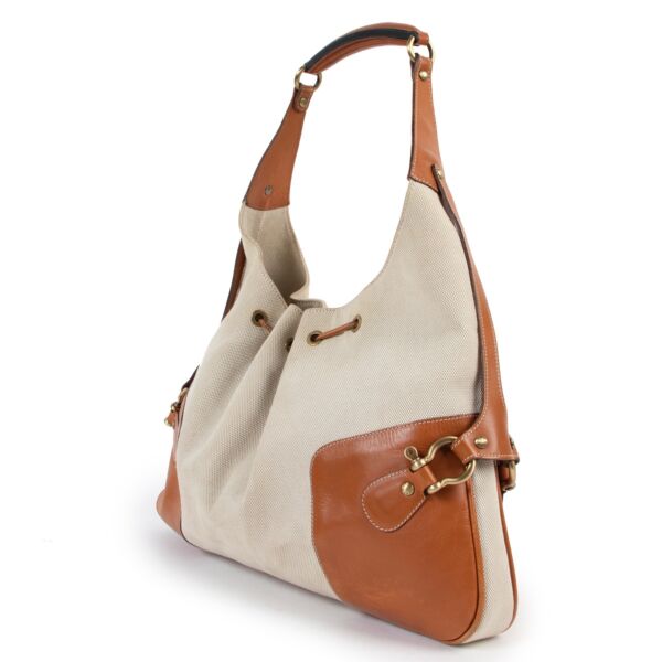 Burberry Beige Canvas Shoulder Bag