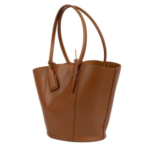 Bottega Veneta Wood Calfskin Basket Tote Bag