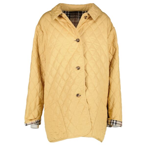 Burberry Yellow Quilted Jacket