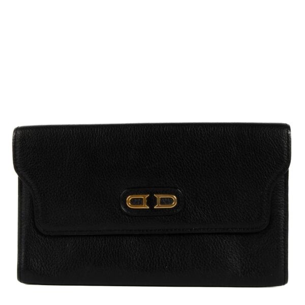 Delvaux Black Leather Vintage Wallet
