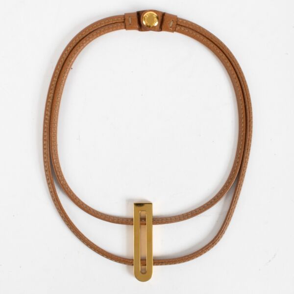 shop 100% authentic second hand Delvaux Camel Dé Clic Necklace on Labellov.com