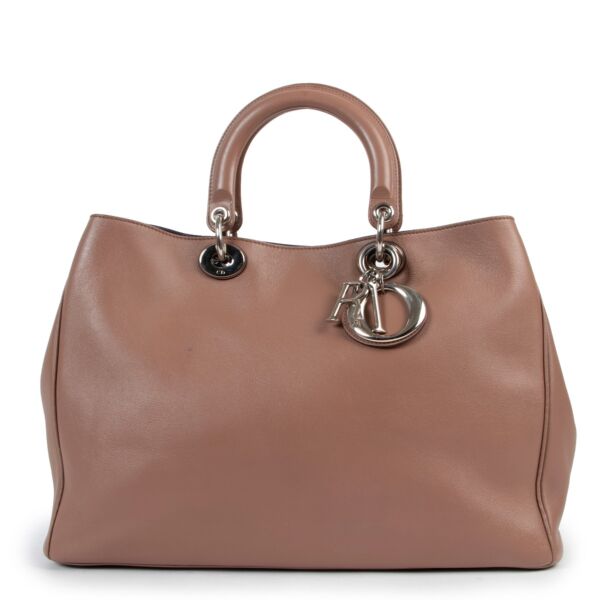 Shop second hand designer vintage Christian Dior Dusty Pink Diorissimo Large Tote Bag at Labellov