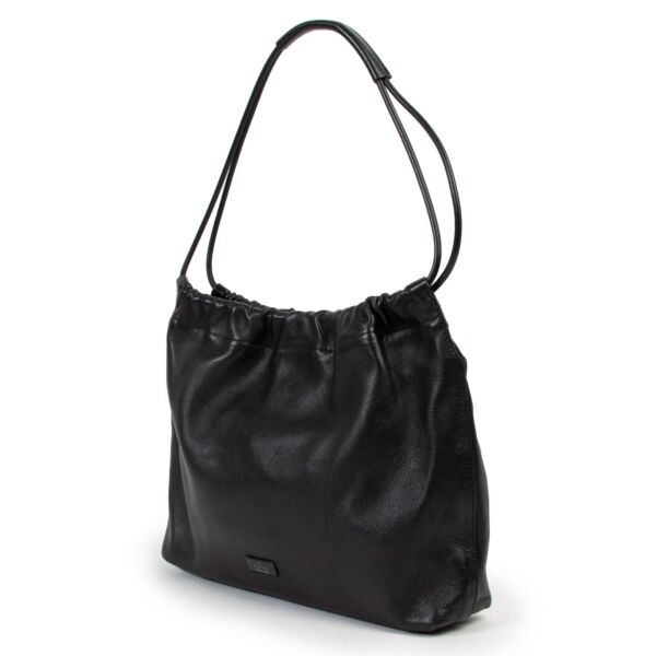 Gucci Black Leather Pouch Shoulder Bag