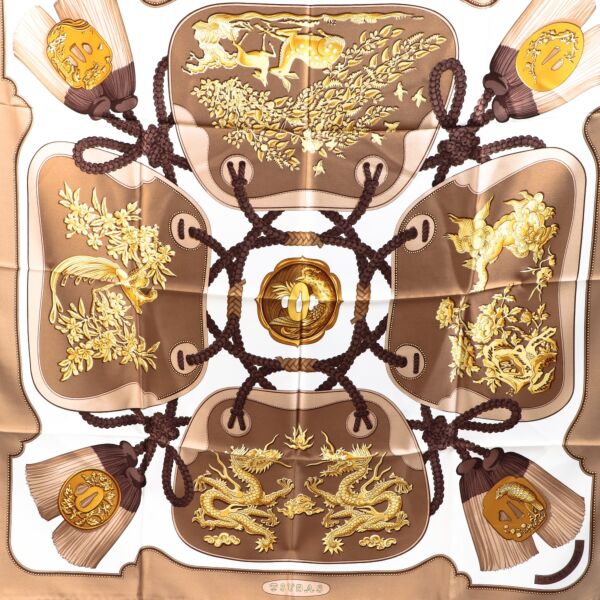 Hermès Tsubas Silk Scarf