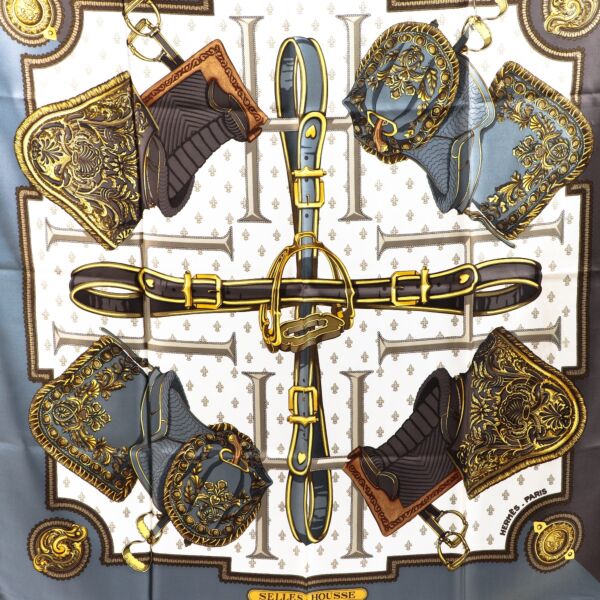 Hermès Carré Salles Housse Silk Scarf