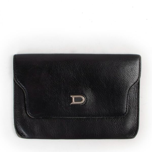 Buy an authentic second hand Delvaux Black Diabolo Jumping Leather Wallet in good pre-loved condition at Labellov 