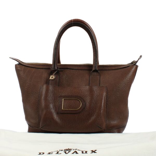 Delvaux Brown Vintage Top Handle Bag