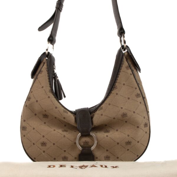 Delvaux Brown Camille MM Shoulder Bag