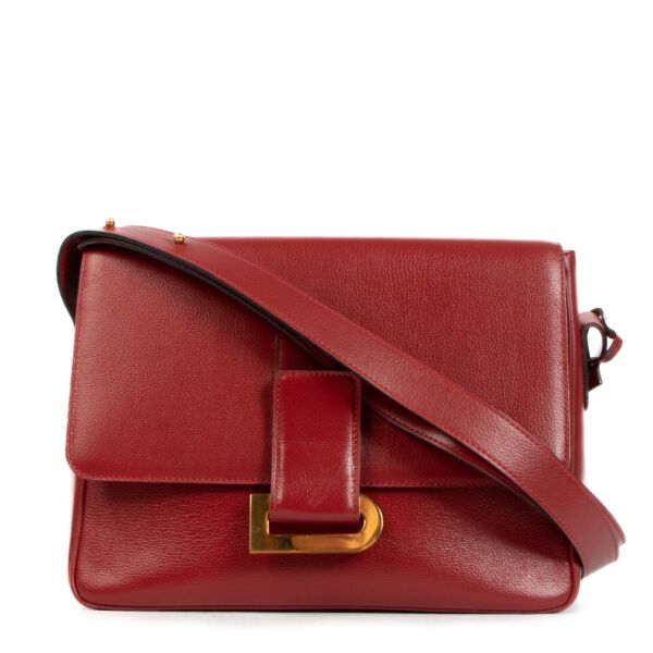 Delvaux poirier very good condition red preloved labellov antwerp