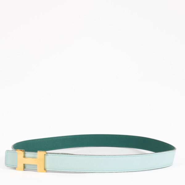 Hermès Blue & Green Constance Belt - size 75
