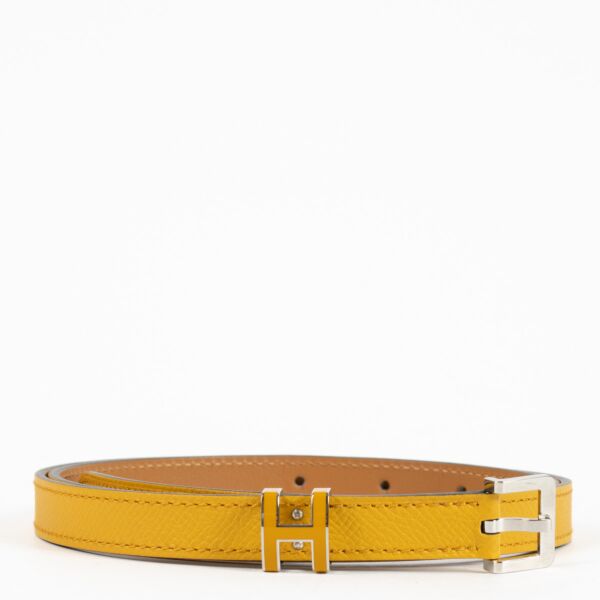Hermès Pop H 15 Jaune Ambre Belt - size 85