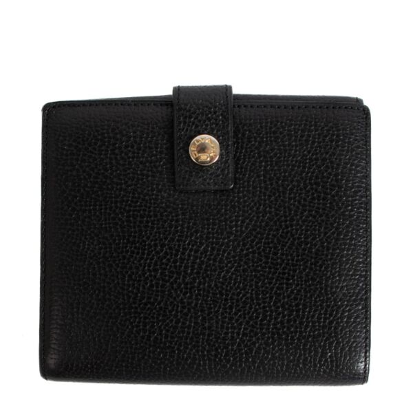 Delvaux Black Grained Leather Wallet
