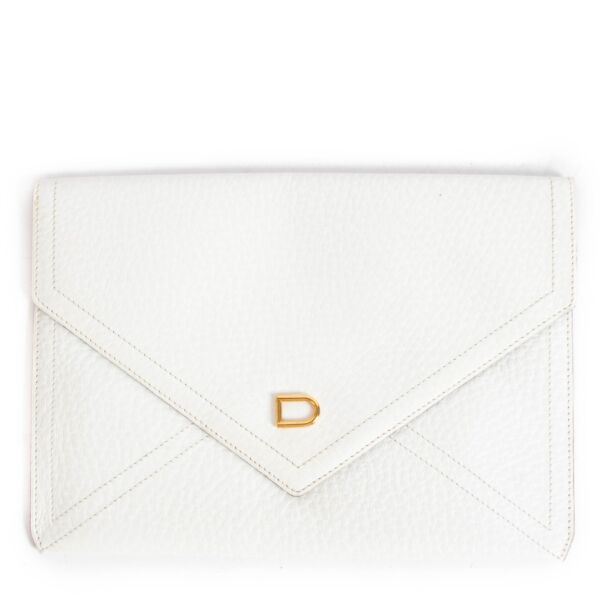 Shop a 100% authentic Delvaux White Leather Barrette Clutch on Labellov.com.