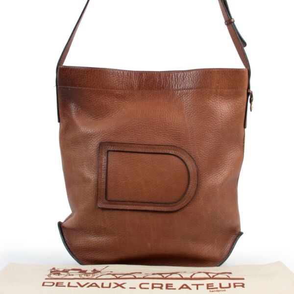 Delvaux Cognac Pin Shoulder Bag