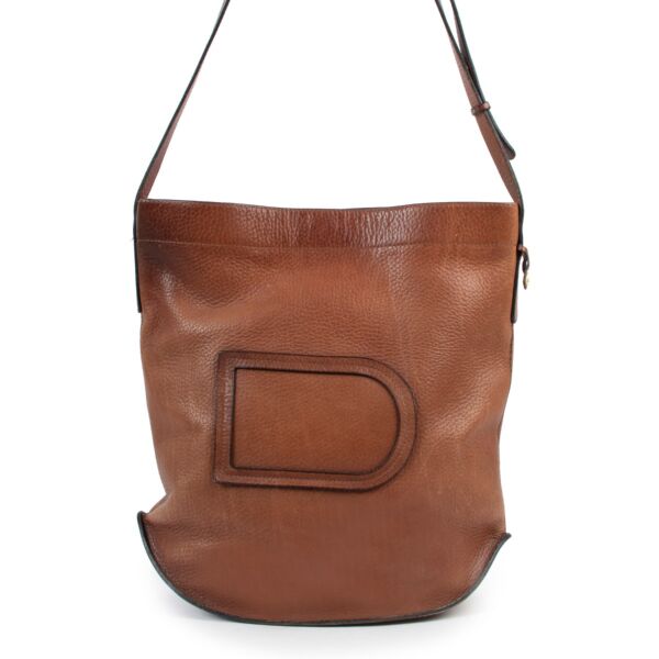 Delvaux Cognac Pin Shoulder Bag