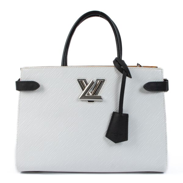 Louis Vuitton White Epi Leather Twist Tote Bag