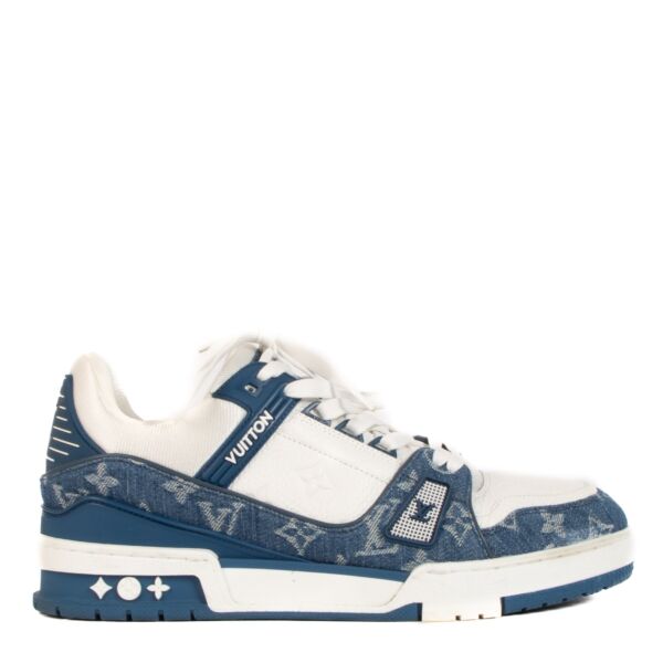 shop 100% authentic second hand Louis Vuitton Blue Trainer Sneakers - Size 41 on Labellov.com