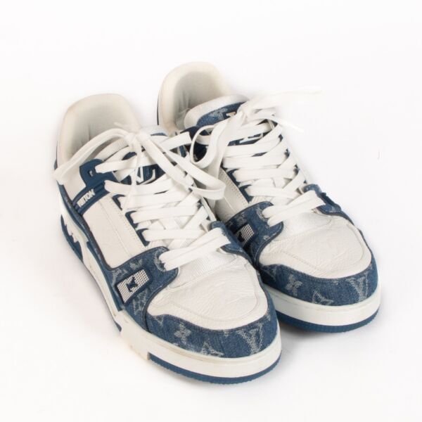 Louis Vuitton Blue Trainer Sneakers - Size 41