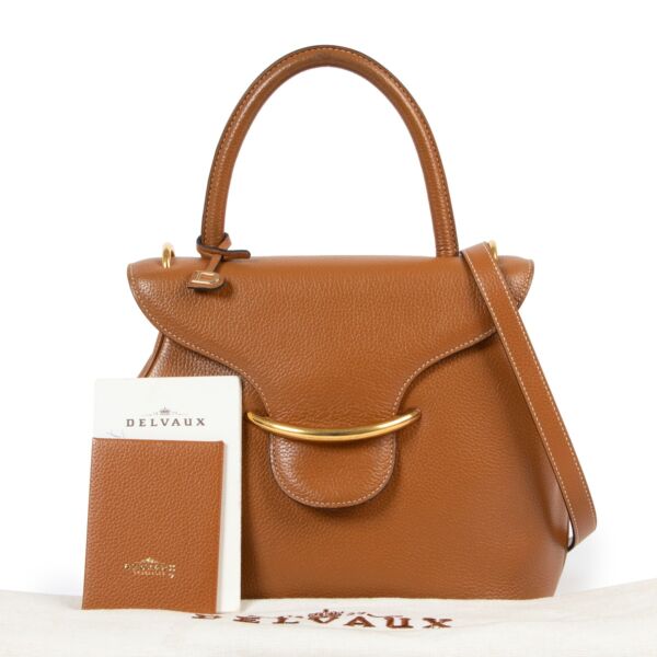 Delvaux Fauve Baltimore PM Top Handle Bag