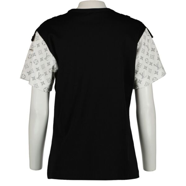 Louis Vuitton Black White Monogram T-shirt - Size Small