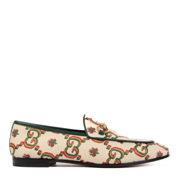 Gucci Fabric Jordaan Loafers - size 37.5