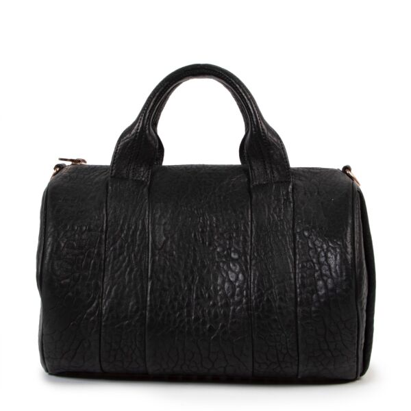 Buy an authentic second hand Alexander Wang Black Leather Rocco Bag in good pre-loved condition at Labellov. 