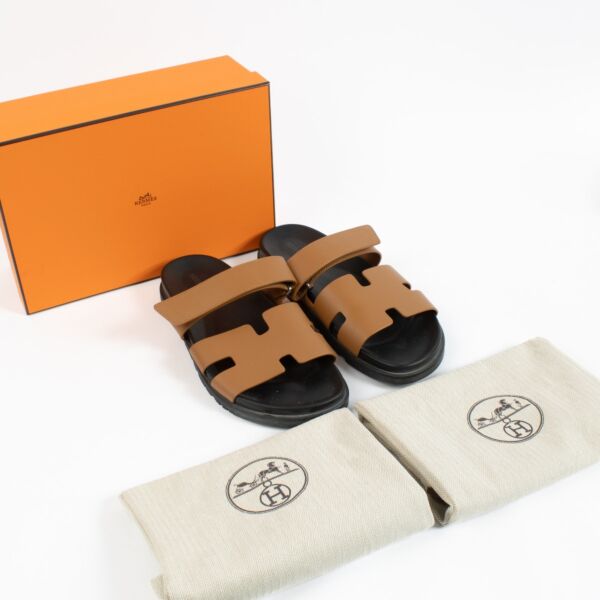 Hermès Natural Chypre Sandals - Size 43