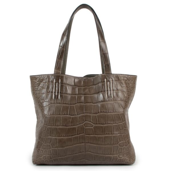 Hermès Double Sens 36 Alligator Chiffon Reversible Tote Bag