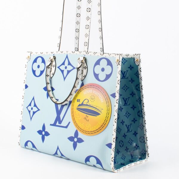 Louis Vuitton Blue Onthego GM Puerto Banus
