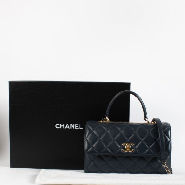 Chanel Blue Trendy CC Medium Top Handle Bag