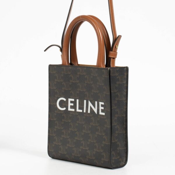 Celine Triomphe Canvas Mini Vertical Cabas