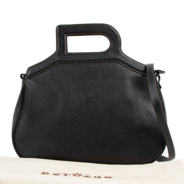 Delvaux Black Tourmaline Top Handle Bag