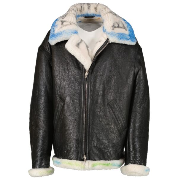 Balenciaga Winter 2018 Graffiti Shearling Coat