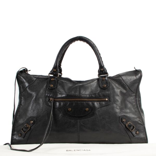 Balenciaga Black Chèvre Classic Work Handbag 