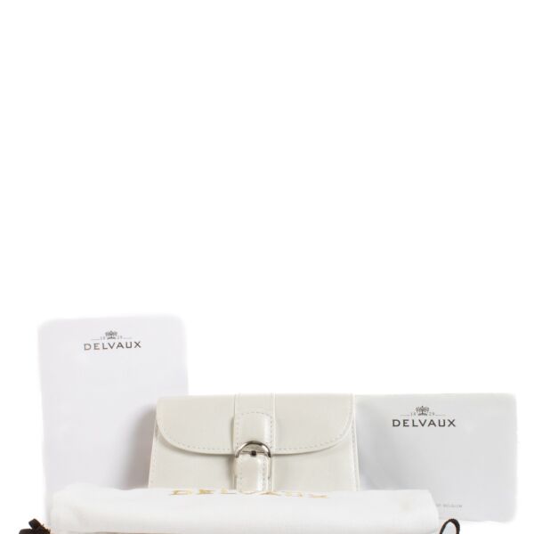 Delvaux White Pearly Calf Brillant Card Holder