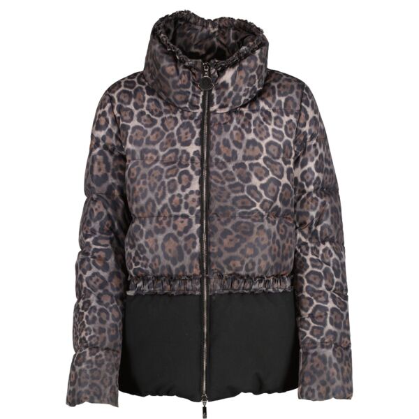 Moncler leopard store puffer jacket