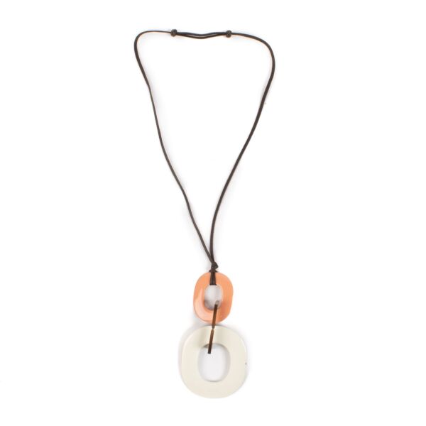shop 100% authentic second hand Hermès Lacquered Wood Buffalo Horn Kara Necklace on Labellov.com