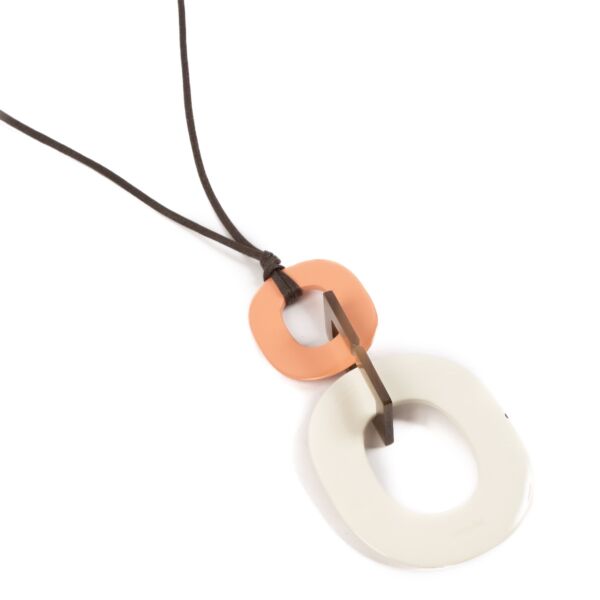 Hermès Lacquered Wood Buffalo Horn Kara Necklace