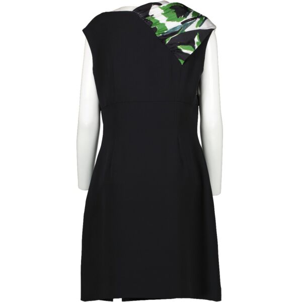 Christian Dior Black/Multicolor Silk Cocktail Dress - Size 40
