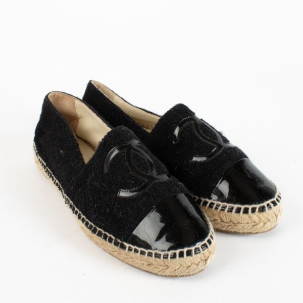 Chanel Black Espadrilles Flats - Size 40
