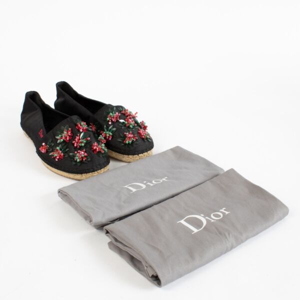 Christian Dior Black Flats - Size 38 1/2