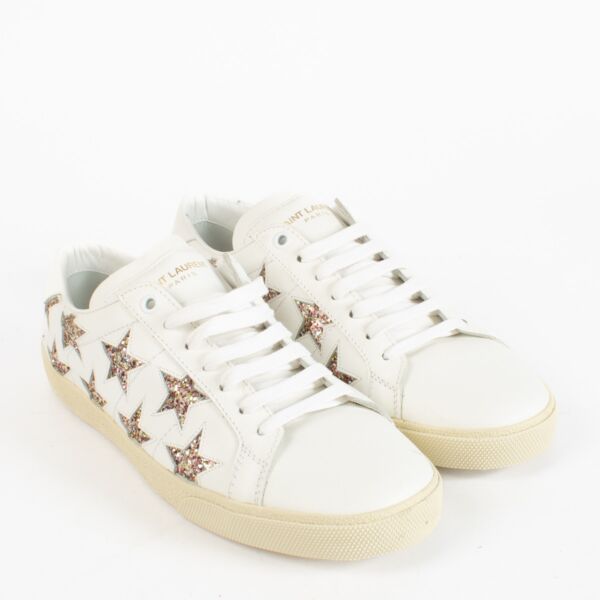 Saint Laurent White Star Court Classic SL/06 California Sneakers - Size 38.5