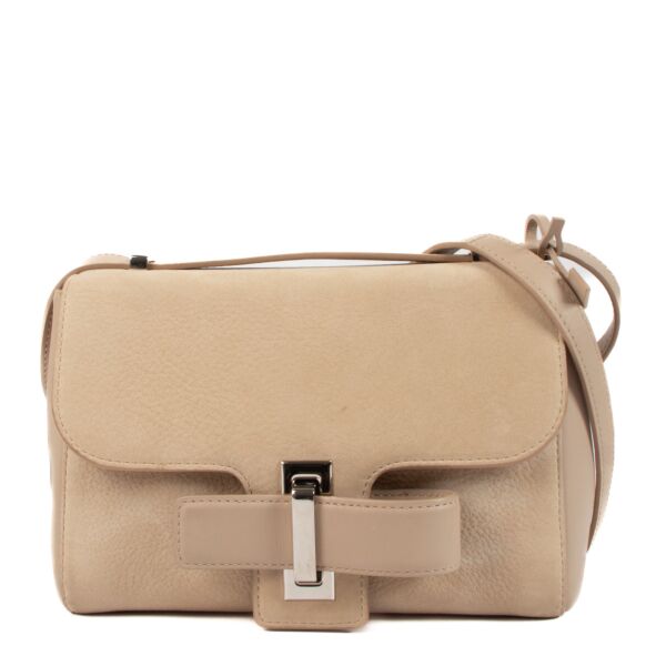 Delvaux Beige Santiag Simplissime City Mini Bag for the best price at Labellov secondhand luxury in Antwerp and Knokke