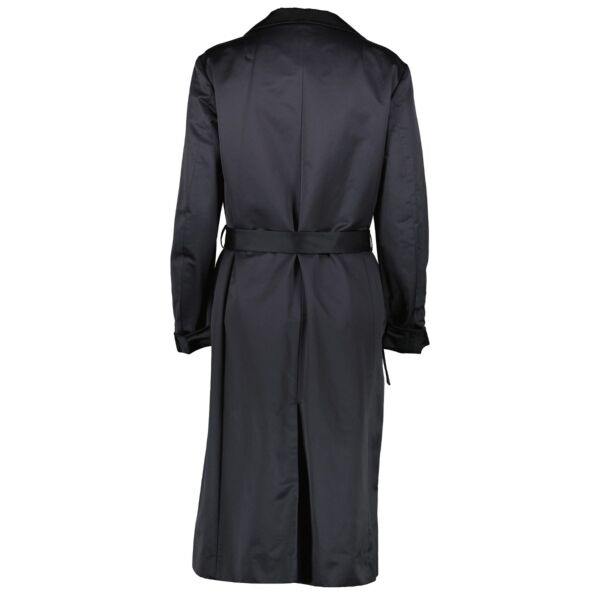 Yves Saint Laurent Reversible Black/Navy Long Coat - Size FR38