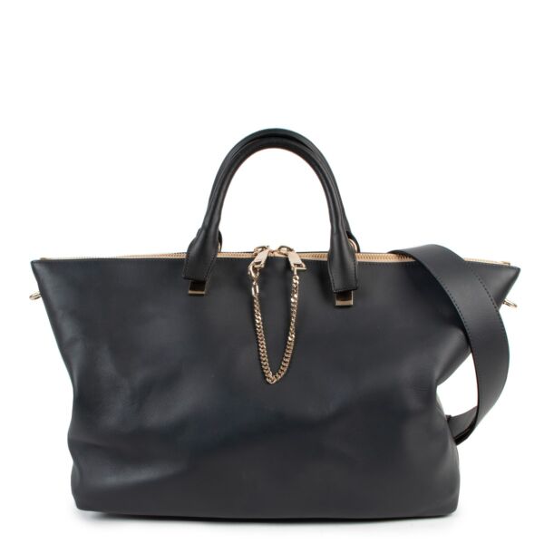 Chloé Two Tone Grey & Black Baylee Large Bag