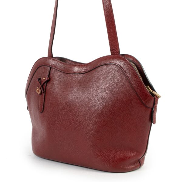Delvaux Burgundy Furtif Shoulder Bag