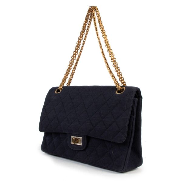 Chanel Blue Fabric 2.55 Reissue Vintage Flap Bag