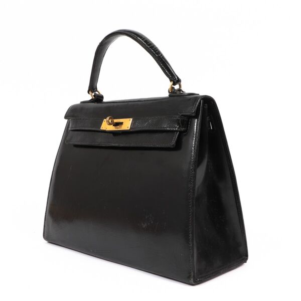 Hermès Vintage Kelly 28 Patent Leather GHW